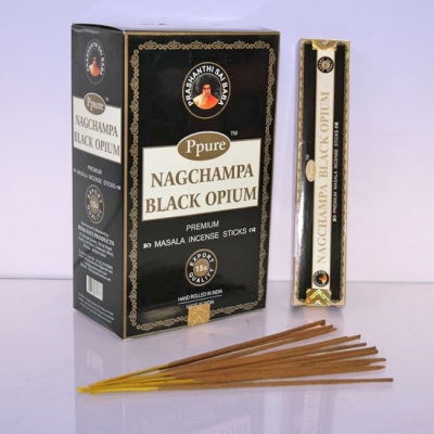 Благовония НагЧампа Черный Опиум (NS Nagchampa Black Opium) Ppure, 15г