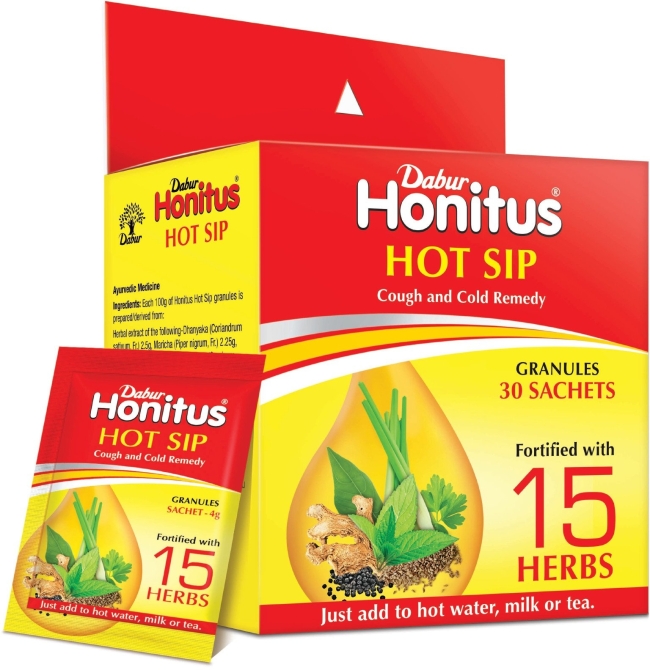 Хонитус, противопростудный напиток, (Honitus HOT SIP), Dabur, 1 шт/30 шт