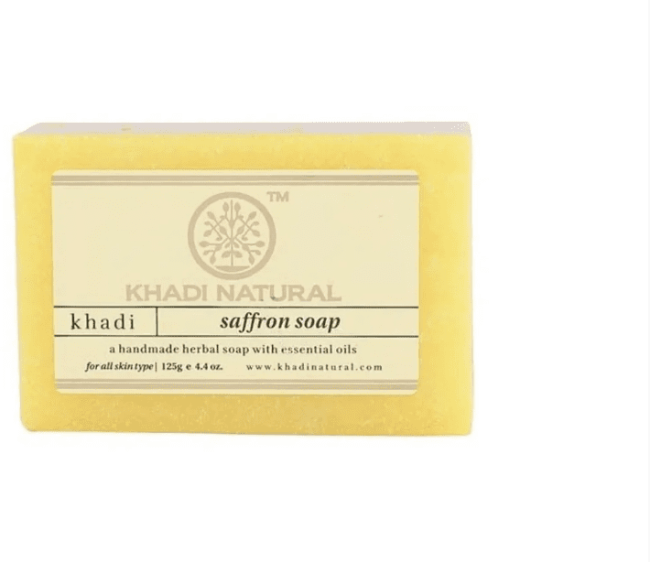 Мыло натуральное глицериновое Шафран (Saffron Soap) Khadi, 125г Мыло натуральное глицериновое Шафран (Saffron Soap) Khadi, 125г