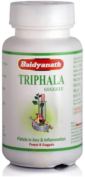 Трифала Гуггул (Triphala guggulu), Baidyanath, 80 таб. Трифала Гуггул (Triphala guggulu), Baidyanath, 80 таб.