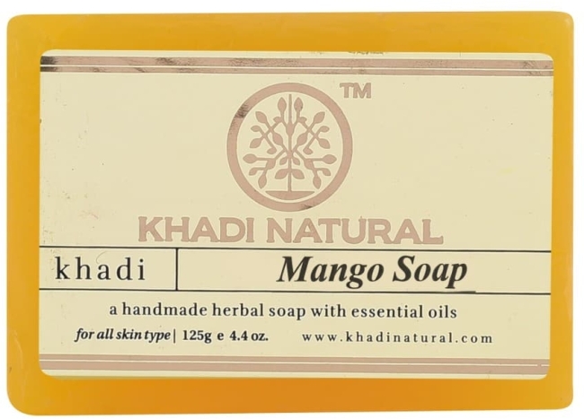 Мыло натуральное глицериновое Манго (Mango Soap) Khadi, 125г Мыло натуральное глицериновое Манго (Mango Soap) Khadi, 125г