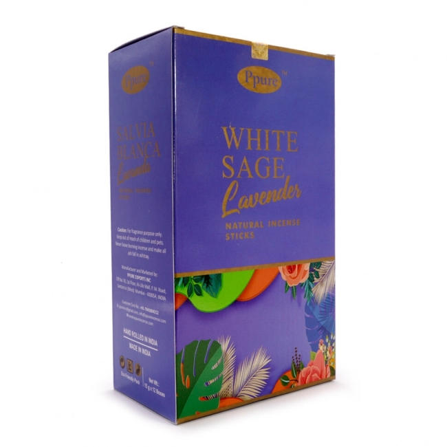 Благовония Белый Шалфей-Лаванда (NS White Sage Lavender) PPURE, 15 г Благовония Белый Шалфей-Лаванда (NS White Sage Lavender) PPURE, 15 г