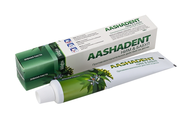 Зубная паста Ним-Бабул Aasha Herbals, 100г Зубная паста Ним-Бабул Aasha Herbals, 100г