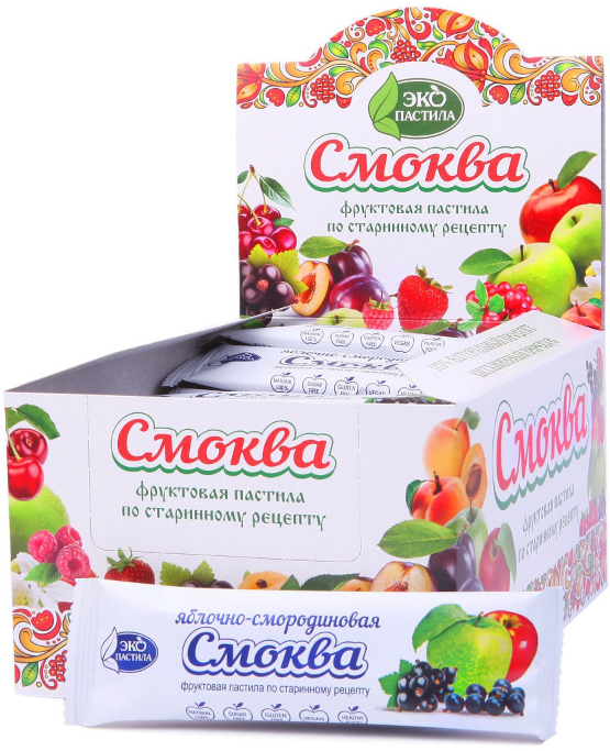 Смоква Пастила яблочно-смородиновая, Эко Пастила, 30 г