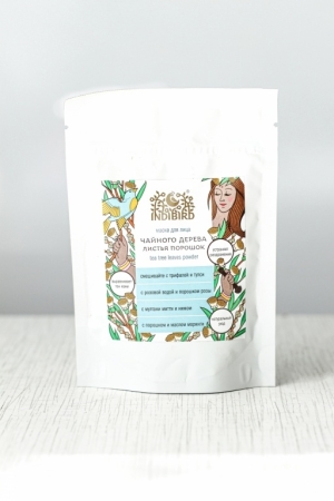 Листья Чайного дерева, маска - порошок для кожи (Tea Tree Leaves powder), Indibird, 50 г