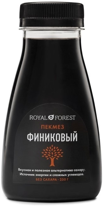 Пекмез финиковый (сироп) Royal Forest, Транскэроб, 250 г Пекмез финиковый (сироп) Royal Forest, Транскэроб, 250 г