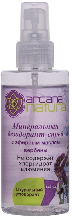Минеральный дезодорант-спрей с эфирным маслом вербены, Arcana Natura, 140 мл Минеральный дезодорант-спрей с эфирным маслом вербены, Arcana Natura, 140 мл