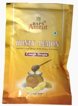 Леденцы от кашля Мед и Лимон (Honey Lemon), Baps Amrut, 20 шт