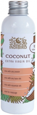 Масло кокосовое, первый холодный отжим (Coconut Oil Extra Virgin) Indibird, 150 мл/5л