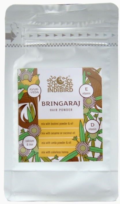 Брингарадж, порошок для волос (Bringaraj Powder), Indibird, 50г/200г/1кг Брингарадж, порошок для волос (Bringaraj Powder), Indibird, 50г/200г/1кг