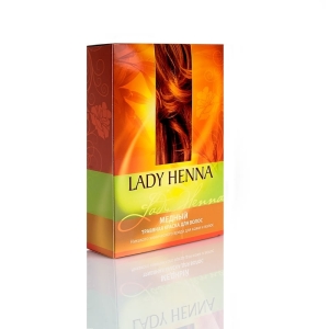 Медный - натуральная краска для волос LADY HENNA 2х50 г Медный - натуральная краска для волос LADY HENNA 2х50 г