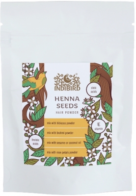 Семена хны молотые, порошок-маска для волос (Henna Seeds Hair Powder), Indibird,  50г