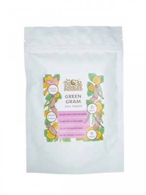 Грин Грэм, порошок для лица и тела (Green Gram Powder), Indibird, 100 г