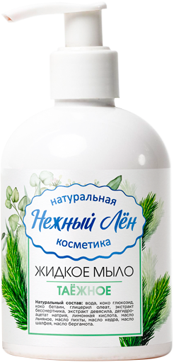 Таёжное, мыло жидкое, Нежный лен, 500мл Таёжное, мыло жидкое, Нежный лен, 500мл