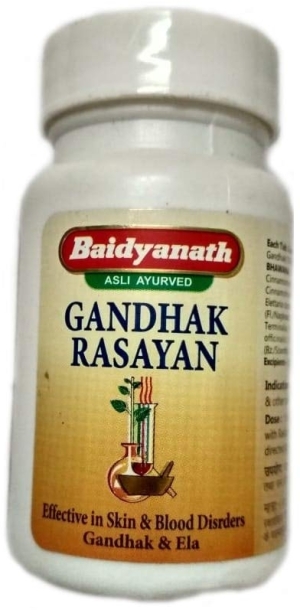 Гандхак Расаян (Gandhak Rasayan) Baidyanath, 40таб. Гандхак Расаян (Gandhak Rasayan) Baidyanath, 40таб.