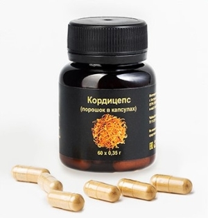 Кордицепс (Cordyceps militaris), гриб, 60 кап Кордицепс (Cordyceps militaris), гриб, 60 кап