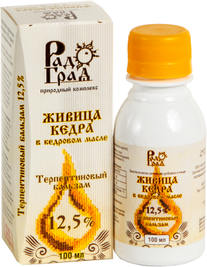Живица Кедра в Кедровом Масле 12,5%, Радоград, 100 мл, БАД