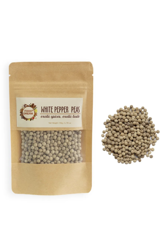 Перец белый горошек (White Pepper Peas), Food Dream, 50 г Перец белый горошек (White Pepper Peas), Food Dream, 50 г