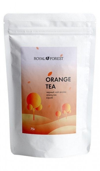 Черный чай АССАМ с апельсином и кэробом (Orange Tea) Royal Forest, 75 г Черный чай АССАМ с апельсином и кэробом (Orange Tea) Royal Forest, 75 г