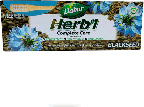 Зубная паста Черный тмин + щетка (Herb'l Black seed Toothpaste), Dabur, 150 г Зубная паста Черный тмин + щетка (Herb'l Black seed Toothpaste), Dabur, 150 г
