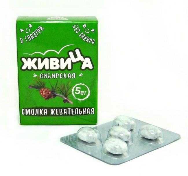 Смолка жевательная "Живица" в глазури, Алтайские Нектар, 0.8 г х 5 шт Смолка жевательная "Живица" в глазури, Алтайские Нектар, 0.8 г х 5 шт