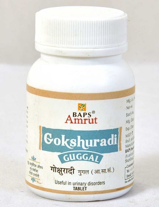 Гокшуради Гуггул (Gokshuradi guggal), Baps Amrut, 90 таб Гокшуради Гуггул (Gokshuradi guggal), Baps Amrut, 90 таб