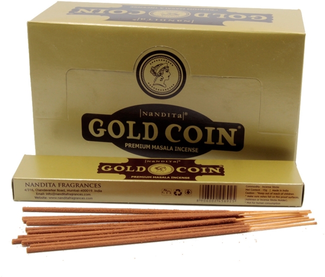 Благовония Золотая Монета (NS Gold Coin) NANDITA, 15 г Благовония Золотая Монета (NS Gold Coin) NANDITA, 15 г