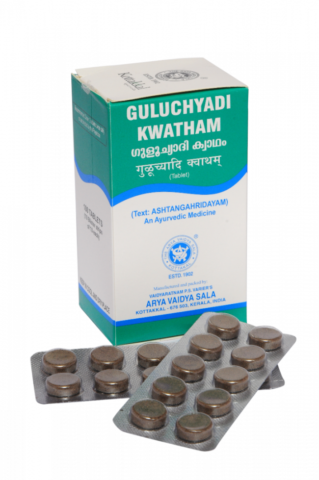 Гулучьяди Кватхам (Guluchyadi Kwatham), Kottakkal, 100 таб. Гулучьяди Кватхам (Guluchyadi Kwatham), Kottakkal, 100 таб.