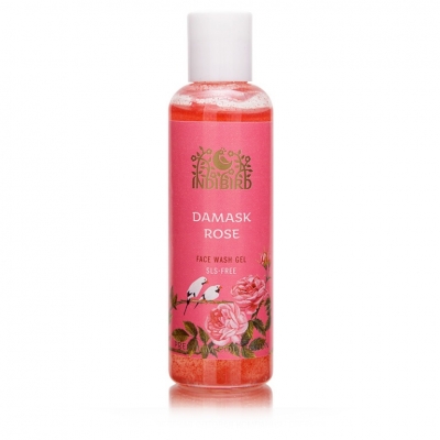 Гель для умывания Дамасская роза Без сульфатов (Damask Rose Face Wash SLS-free) Indibird, 100мл