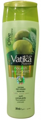 Шампунь для нормальных волос "Питание и защита" с оливой (OLIVE Nourish & Protect), Dabur Vatika, 200 мл