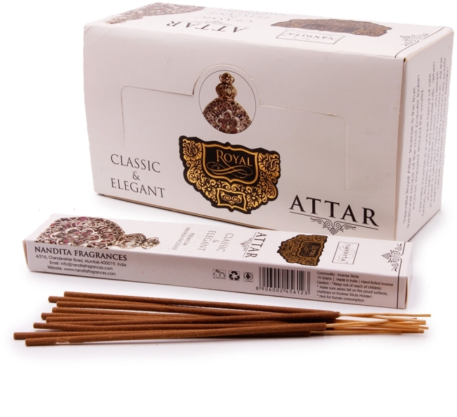Благовония Королевский Аттар (Royal ATTAR Classic and Elegant) NANDITA, 15 г Благовония Королевский Аттар (Royal ATTAR Classic and Elegant) NANDITA, 15 г
