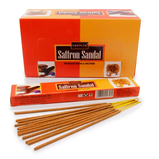 Благовония Шафран и Сандал (NS Saffron Sandal) NANDITA, 15 г