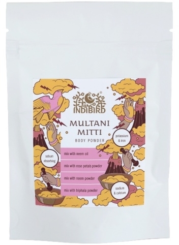 Мултани Митти, порошок для лица и тела (Multani Mitti Body Powder), Indibird, 50г/1 кг Мултани Митти, порошок для лица и тела (Multani Mitti Body Powder), Indibird, 50г/1 кг