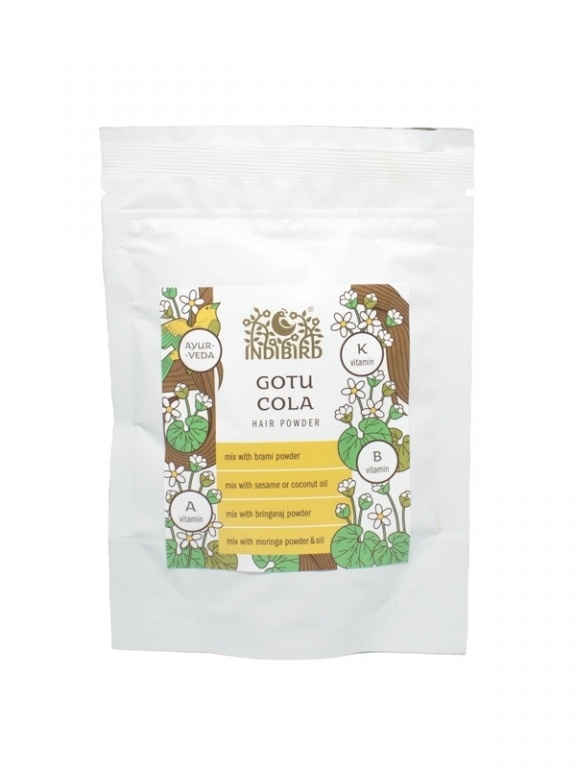 Готу Кола, маска - порошок для волос (Gotu Cola Powder), Indibird, 50 г Готу Кола, маска - порошок для волос (Gotu Cola Powder), Indibird, 50 г