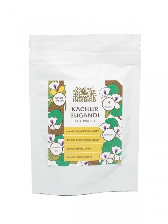 Качур Суганди, маска - порошок для волос (Kachur Sugandi Powder), Indibird, 50 г Качур Суганди, маска - порошок для волос (Kachur Sugandi Powder), Indibird, 50 г