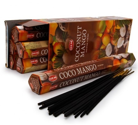 Благовония Кокос Манго (Hexa Coconut Mango) HEM, 20г Благовония Кокос Манго (Hexa Coconut Mango) HEM, 20г