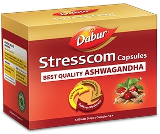 Стресском Ашваганда (Stresscom Ashwagandha) Dabur, 10/120 капсул Стресском Ашваганда (Stresscom Ashwagandha) Dabur, 10/120 капсул