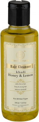 Шампунь укрепляющий против перхоти Мед и Лимон (Honey and Lemon) Khadi Natural, 210 мл