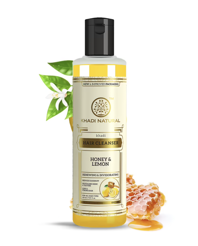 Шампунь укрепляющий против перхоти Мед и Лимон (Honey and Lemon) Khadi Natural, 210 мл Шампунь укрепляющий против перхоти Мед и Лимон (Honey and Lemon) Khadi Natural, 210 мл