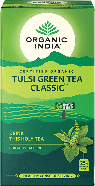 Аюрведический напиток Тулси и Зеленый чай (Tulsi Green tea classic), Organic India, 25 пак/100г Аюрведический напиток Тулси и Зеленый чай (Tulsi Green tea classic), Organic India, 25 пак/100г