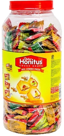 Хонитус, леденцы от кашля, (Honitus cough drops), Dabur, 1шт / 315шт Хонитус, леденцы от кашля, (Honitus cough drops), Dabur, 1шт / 315шт