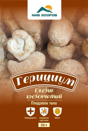 Ежовик гребенчатый Герициум (Ежевик) гриб (Hericium erinaceus), плодовое тело, Жив Здоров, 50/100г Ежовик гребенчатый Герициум (Ежевик) гриб (Hericium erinaceus), плодовое тело, Жив Здоров, 50/100г