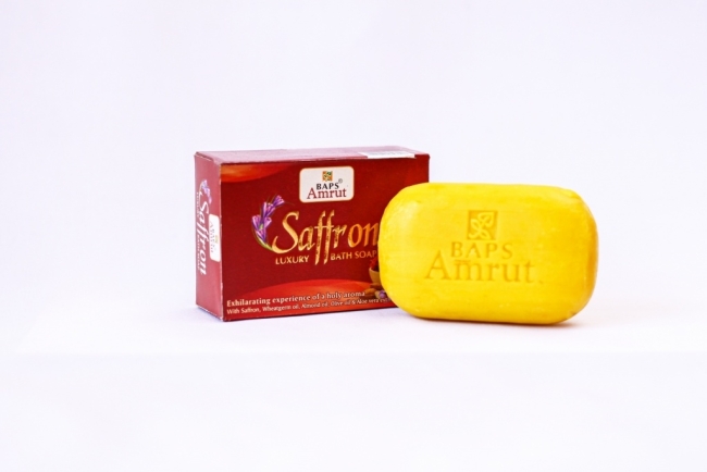 Роскошный Шафран, мыло банное (Saffron Luxury Bath Soap), Baps Amrut, 100 г