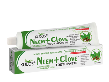 Зубная паста Ним и Гвоздика Кудос (Neem+Clove Toothpaste), KUDOS, 100г Зубная паста Ним и Гвоздика Кудос (Neem+Clove Toothpaste), KUDOS, 100г