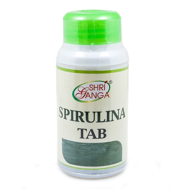 Спирулина (Spirulina tab), Shri Ganga, 60 таб Спирулина (Spirulina tab), Shri Ganga, 60 таб
