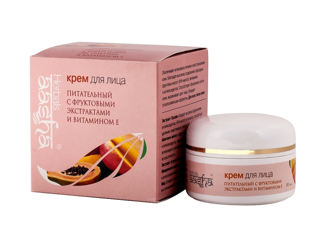 Крем для лица питательный с фруктовыми экстрактами, Aasha Herbals, 50 г Крем для лица питательный с фруктовыми экстрактами, Aasha Herbals, 50 г