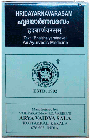 Хридаярнаварасам (Hridayarnavarasam), Kottakkal, 100 таб Хридаярнаварасам (Hridayarnavarasam), Kottakkal, 100 таб