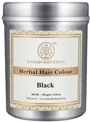 Краска для волос Черная травяная (Herbal Hair Colour Black), Khadi, 150 г Краска для волос Черная травяная (Herbal Hair Colour Black), Khadi, 150 г