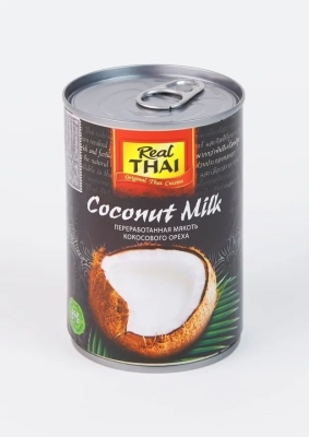 -30% Молоко Кокосовое "Real Thai" 85% ж/б, 400мл (до 28.06.24г)