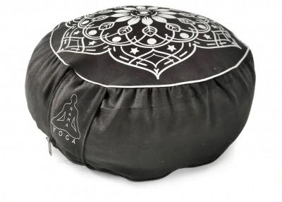 Подушка для медитации Mandala Black (3кг черный), RamaYoga